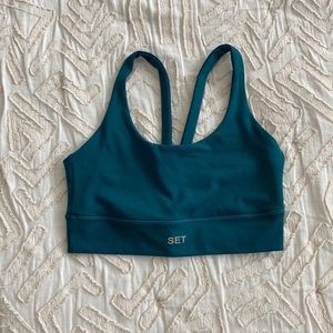 SET ACTIVE Luxform Scoop Y Bra in Teal